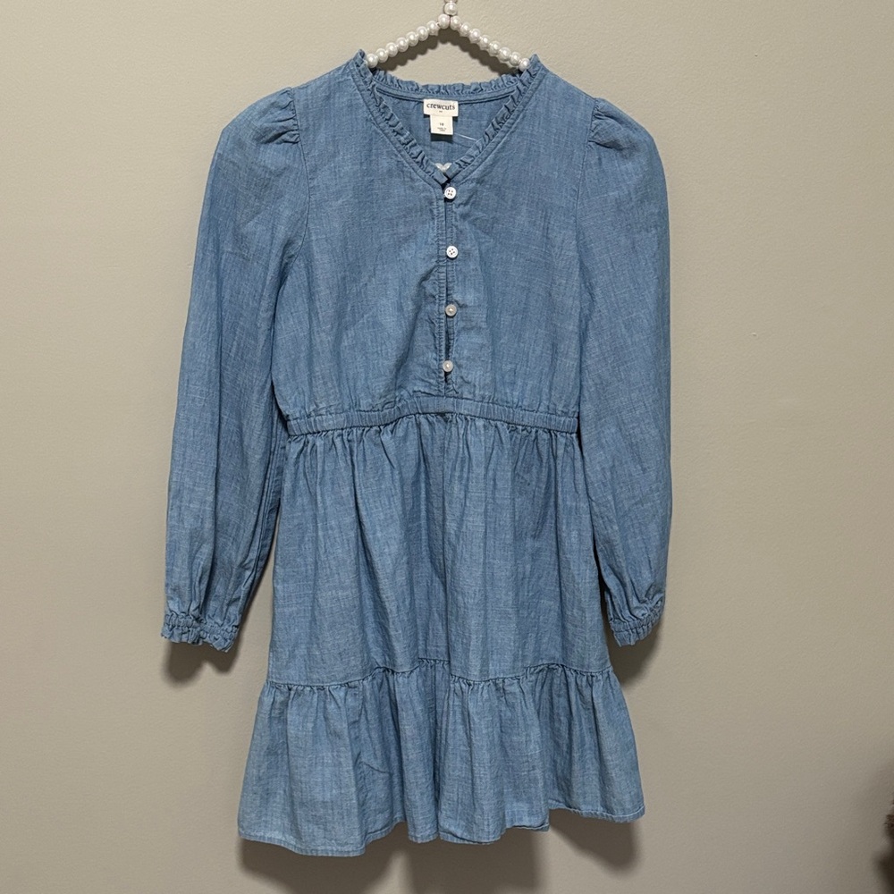 Crewcuts Denim Blue Kids Dress